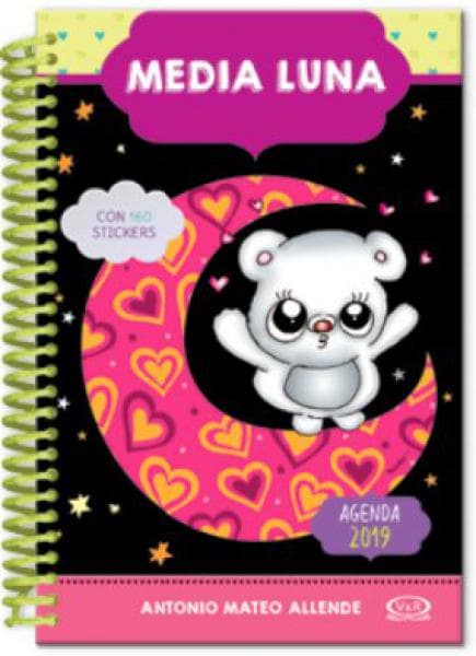 AGENDA 2019 MEDIA LUNA NEGRO