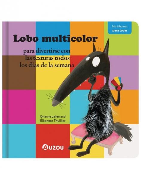 LOBO MULTICOLOR CON TEXTURAS